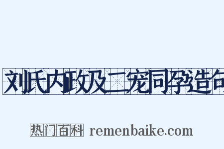 刘氏内政及二宠同孕造句是什么意思的图片